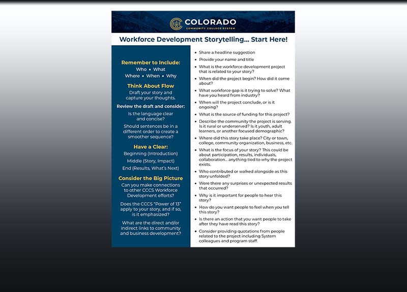 Thumbnail image of storytelling tip sheet.